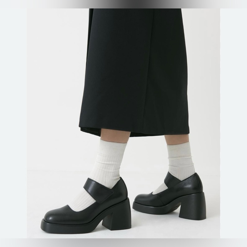 Vagabond Brook Pump Black Leather Square Toe Mary Jane’s EU36 Women’s 6